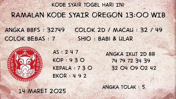 Prediksi Oregon 13:00 WIB